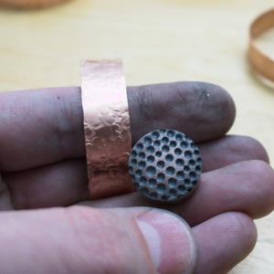 Water Bubbles - Textured Copper Bracelets