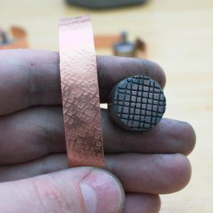Modern Matrix - Textured Copper Bracelets