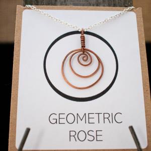 Geometric Rose - Copper Necklace