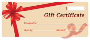 GIFT CERTIFICATE $100