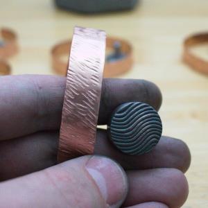 Grassy Plains - Textured Copper Bracelets